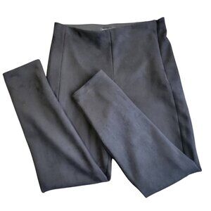 Banana Republic Devon Legging  Black Faux Suede Side Zip  Size 8